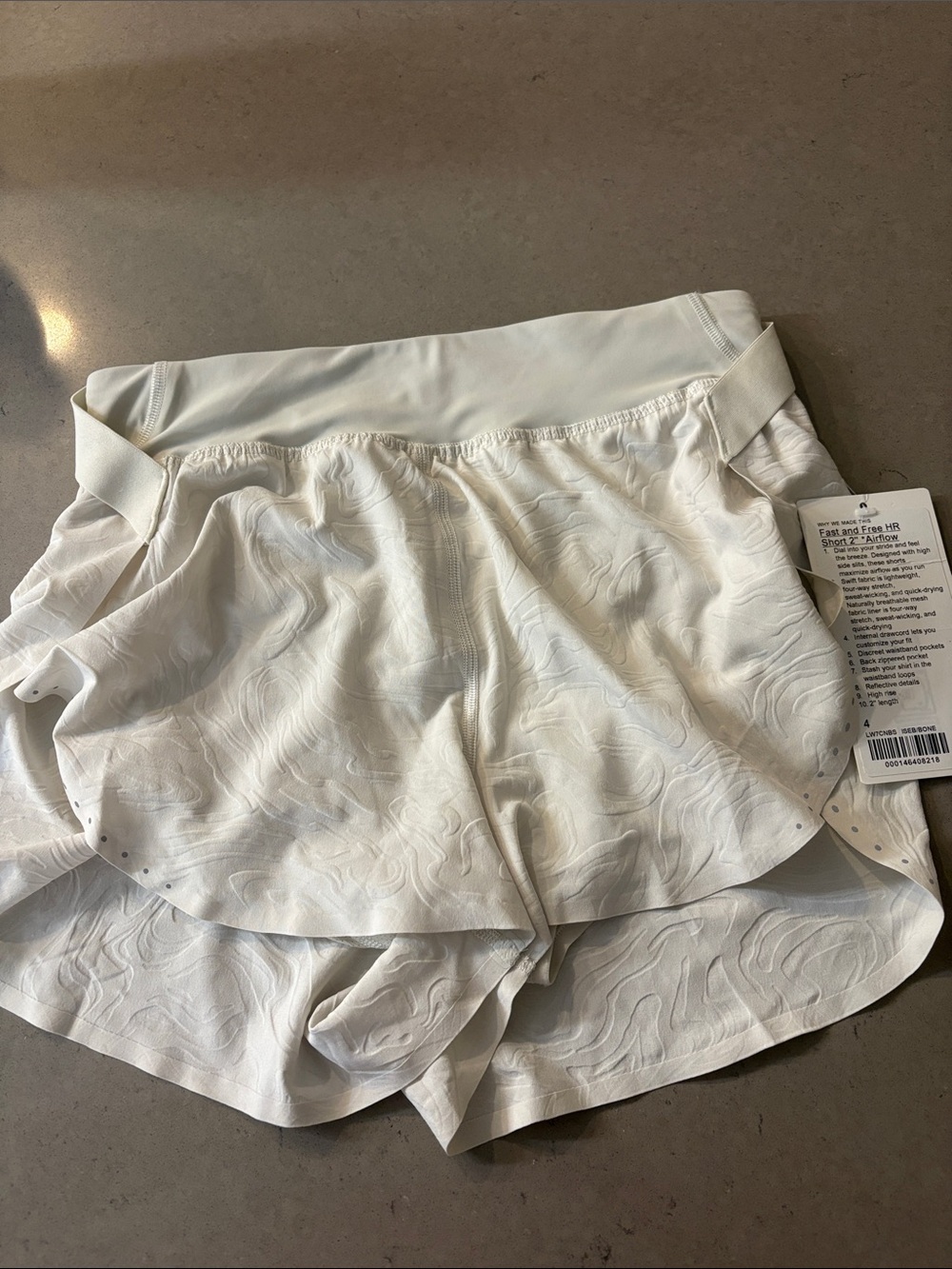 Lululemon Fast and Free HR Short 2” Airflow Bone size 4